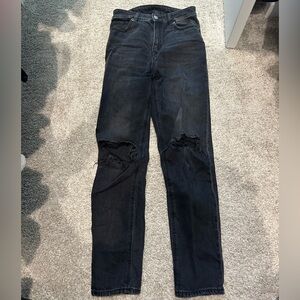 American Eagle Black Mom Strigid Jean